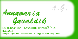 annamaria gavaldik business card